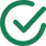 Green check mark icon on black background.