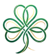Decorative shamrock with Celtic knot elements